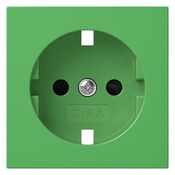 GIRA 4984107 Abdeckung SCHUKO-Steckdose m.Shutter System 55 Grün glänzend
