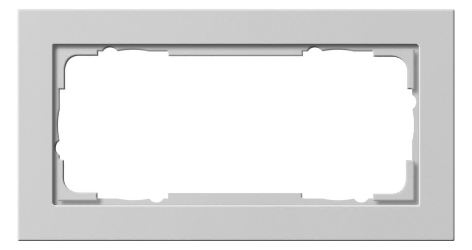 GIRA 100237 Abdeckrahmen 2f o.Mittelsteg E2 Grau matt