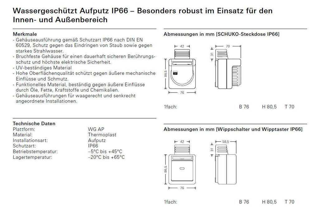 GIRA 310631 Wippschalter Aus-Wechsel BSF WD AP Grau
