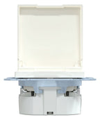 Mert MEG 2414-0319 SCHUKO-Steckdose BRS m.Klappdeckel IP44 SK polarweiß gl. S.M