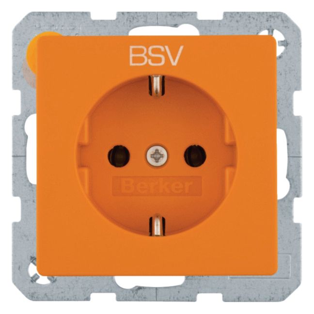 Berker 47436017 Steckdose SCHUKO Aufdruck BSV Q.x orange samt