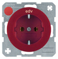 Berker 47432022 Steckdose SCHUKO m.Aufdruck R.1/R.3 rot glänzend