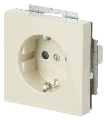 BJ 20 EUCRB-82 SCHUKO Steckdosen Einsatz o.Spreize elfenbeinweiß solo