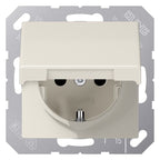 Jung AS1520KL SCHUKO Steckdose Klappdeckel Serie AS weiß
