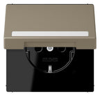 Jung LC1520BFNAKL242 SCHUKO-Steckd.KI m. Klappdeckel m.S