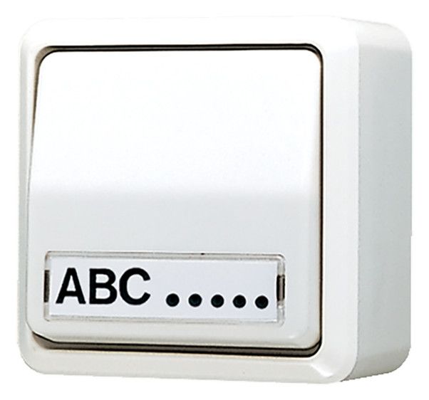 Jung 606ANAWW AP-Wippschalter Universal Aus-Wechsel Schriftfeld AP600 alpinweiß