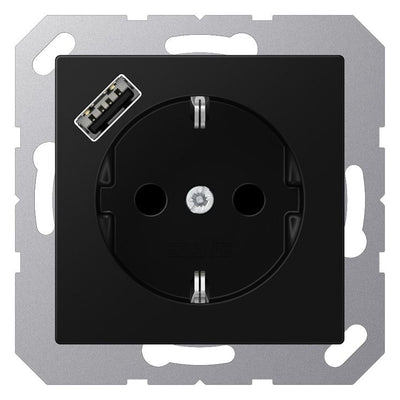Jung A1520-18ASWM SCHUKOsteckdose m.USB Typ A