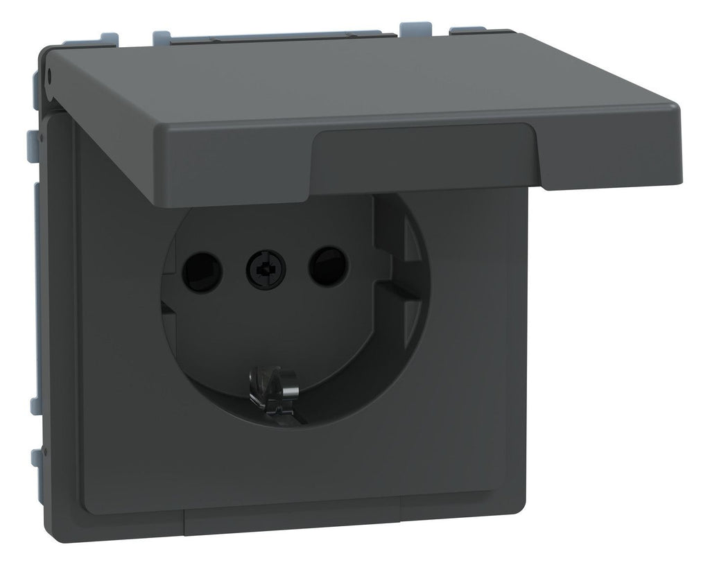Mert MEG 2314-6034 SCHUKO-Steckdose m.Klappdeckel IP44 BRS StK Anthrazit