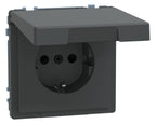 Mert MEG 2314-6034 SCHUKO-Steckdose m.Klappdeckel IP44 BRS StK Anthrazit