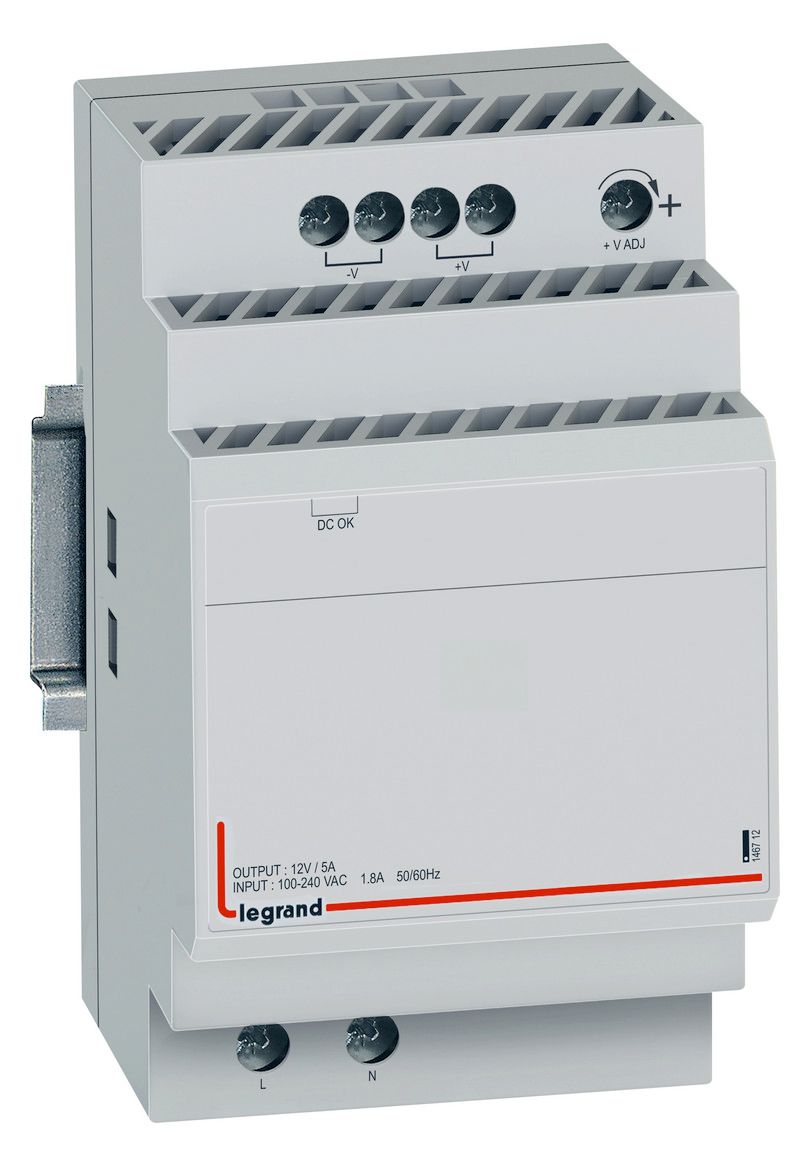 Legrand 146712 Spannungsversorgung 12VDC 4,5A prim.100-240VAC sek.12VDC 54W 3TE