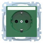 Mert MEG 2302-0304 SCHUKO-Steckdose BRS Sonder m.Schriftfeld StK SV grün Sys.M