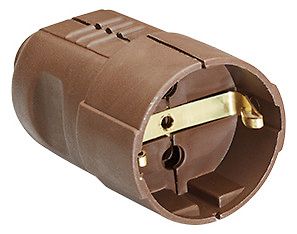 Bachmann 912.470 SCHUKO Kupplung braun kleine Ausführung