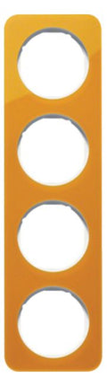 Berker 10142339 Rahmen 4fach R.1 Acryl orange transp./polarweiß glänz