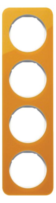 Berker 10142339 Rahmen 4fach R.1 Acryl orange transp./polarweiß glänz