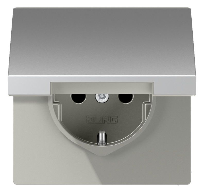 Jung AL1520NKL SCHUKO Steckd.m.Klappd.o. Kralle
