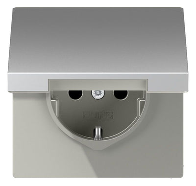 Jung AL1520NKL SCHUKO Steckd.m.Klappd.o. Kralle