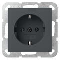 GIRA 446628 SCHUKO-Steckdose o.Krallen System 55 Anthrazit