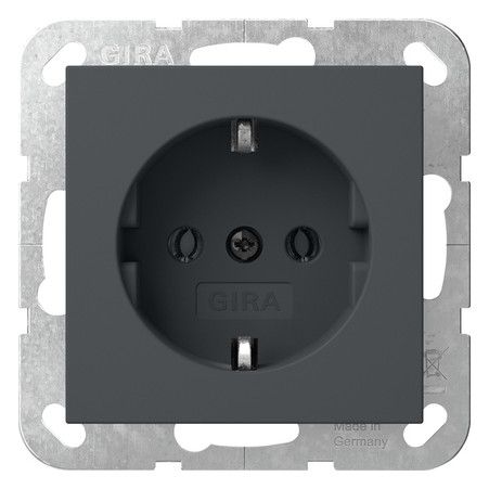 GIRA 446628 SCHUKO-Steckdose o.Krallen System 55 Anthrazit