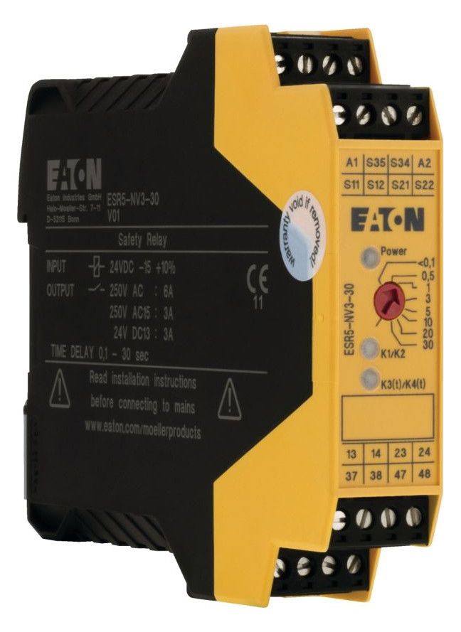 EATON ESR5-NV3-30 Sicherheitsrelais 24VDC 4 Freigabepfade 2verz. 118705