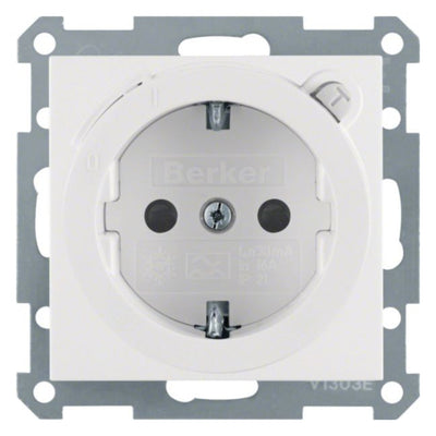 Berker 47088989 Steckdose SCHUKO+Fi u.erh.BS S.1 polarweiß glänzend