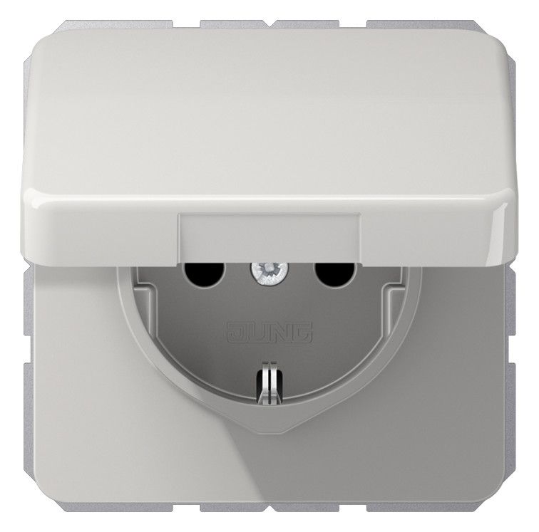 Jung CD 1521 BFKL LG SCHUKO®-Steckdose 16 A 250V ~ Schraubklemmen Klappdeckel