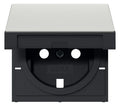 GIRA 4922600 Abdeckung SCHUKO-Steckdose Klappdeckel System 55 Edelstahl (lack.)