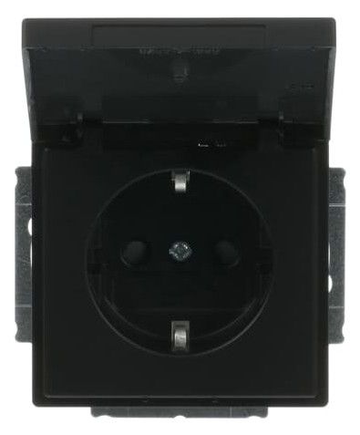 BJ 20 EUKBR-885 SCHUKO Steckdosen-Einsatz schwarz matt future