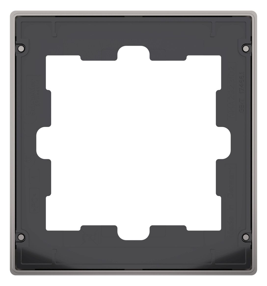 Mert MEG 4010-6550 D-Life Metall Rahmen 1fach Nickelmetallic