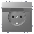 Mert MEG 2310-6036 SCHUKO-Steckdose m.Klappdeckel BRS Steckklemme Edelstahl