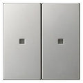 GIRA 5369600 Wippe 2fach unbedruckt KF System 55 Edelstahl