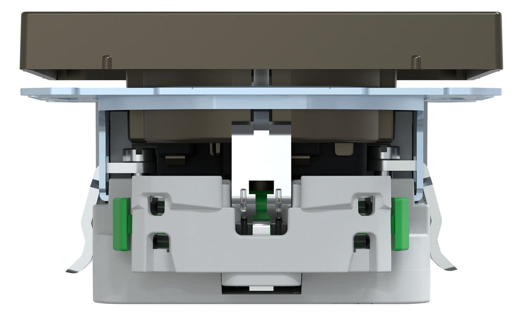 Mert MEG 2366-6052 Schuko-Steckdose m.USB Ladegerät Moccametallic