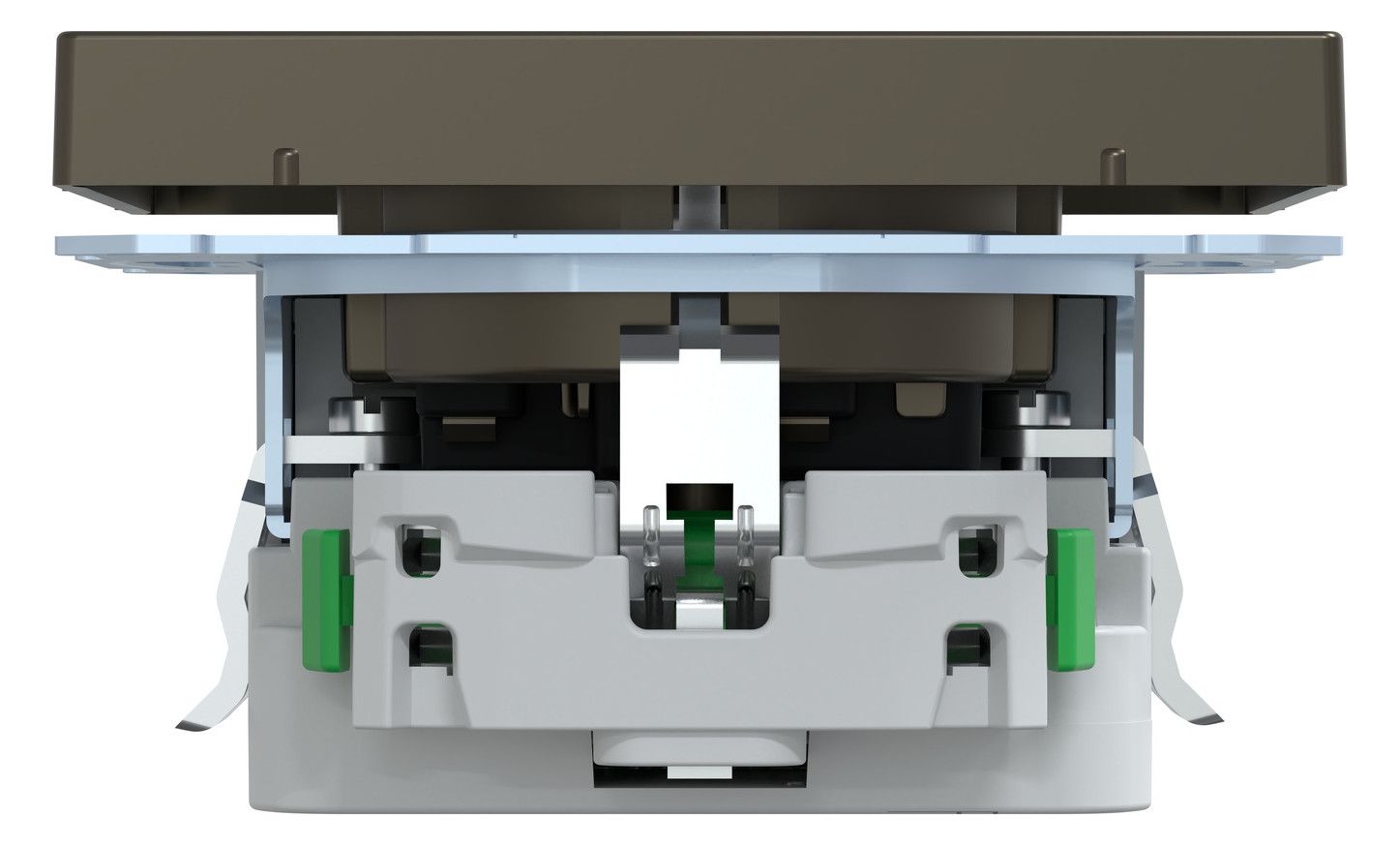 Mert MEG 2366-6052 Schuko-Steckdose m.USB Ladegerät Moccametallic