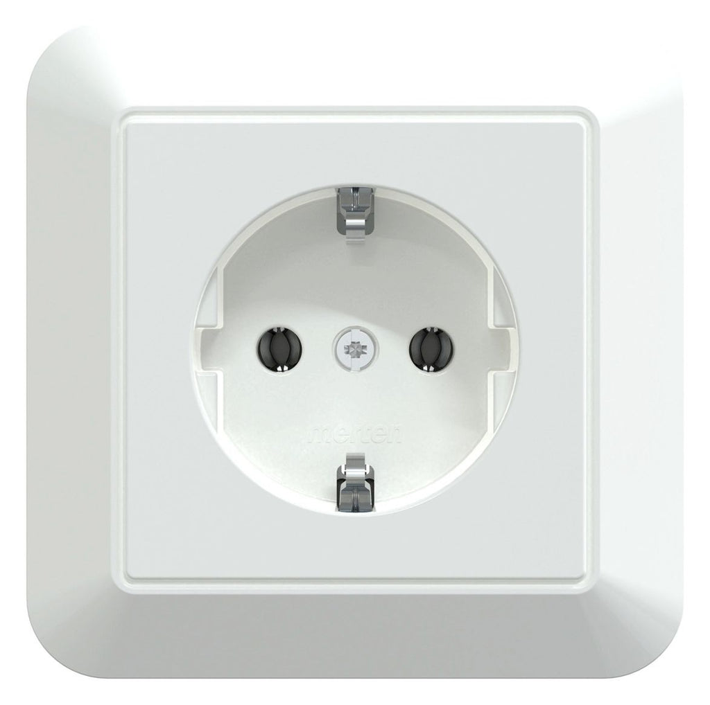 Mert MEG 2301-1025 SCHUKO-Steckdose StK volle Platte aktivweiß glänzend 1-M