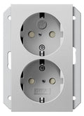 GIRA 2735015 SCHUKO-Doppelsteckdose SH f.UP-Dose 1,5f System 55 Grau matt (la.)