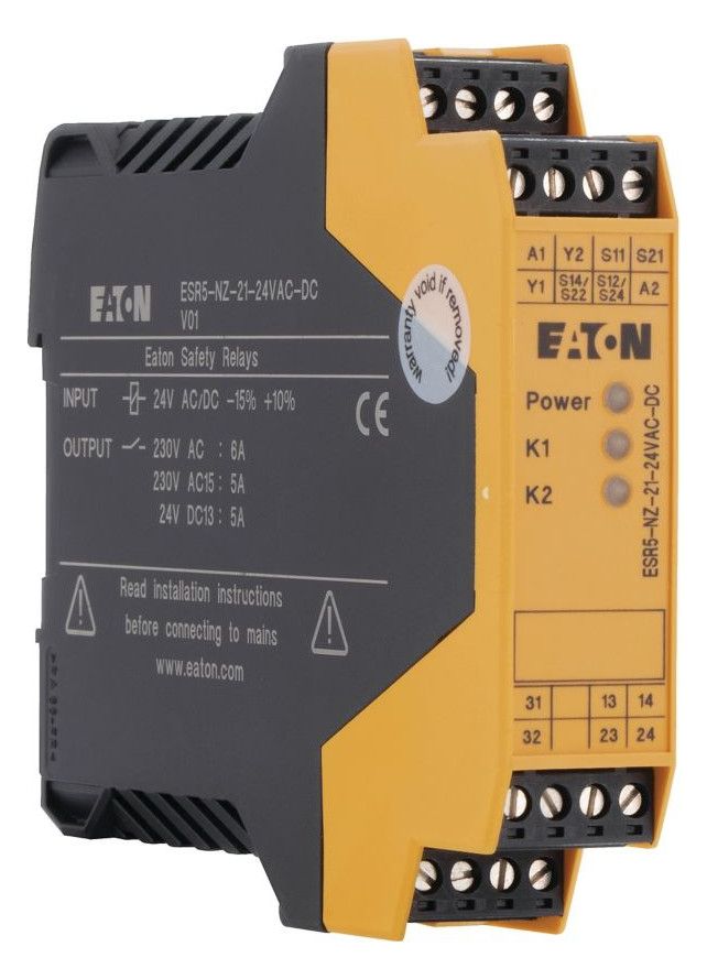 EATON ESR5-NZ-21-24VAC-DC Sicherheits- relais 24VDC/AC 2kanal 2Freigab. 118703