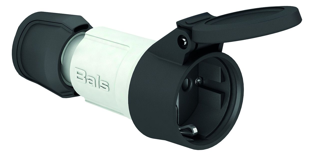 Bals 748709 Schuko-Kupplung 16A 3p IP54 grau erh.Ber.schutz