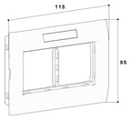 GGK 4671 Adapterrahmen 2-fach AR-2H-9006 frontrastend BR/BRA Raster:45 Alu