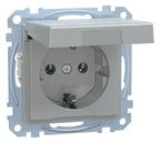 Mert MEG 2311-0460 SCHUKO-Steckdose StK m.Klappdeckel aluminium System M