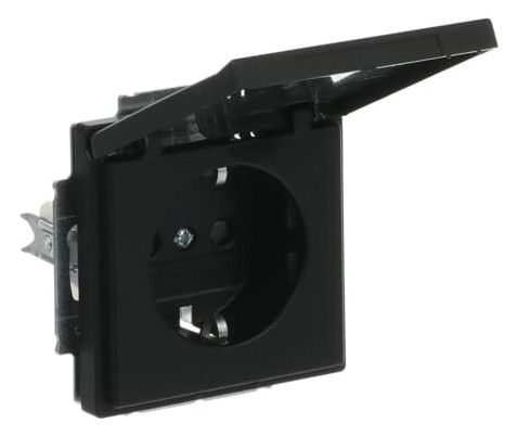 BJ 20 EUKB-885 SCHUKO Steckdosen-Einsatz schwarz matt future linear