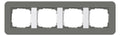 GIRA 0214413 Abdeckrahmen 4fach E3 Dunkelgrau/Reinweiß glänzend Soft-Touch
