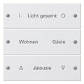 GIRA 220327 Wippenset 3fach beschreibbar System 55 Reinweiß seidenmatt (lackiert)