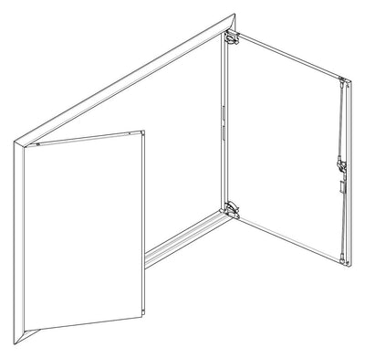 ABN GBRU45T Blendrahmen m.Volltüre f.UP-Flachverteiler,4x5-reihig