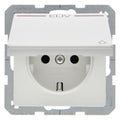 Berker 47516059 Steckdose SCHUKO+Klappd. Q.1/Q.3 polarweiß samt