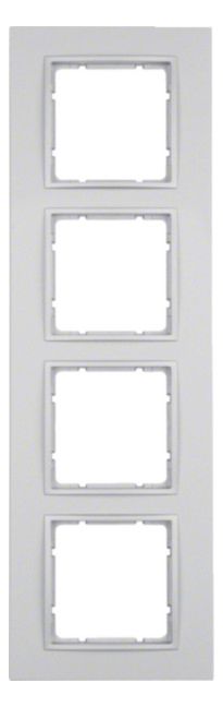 Berker 10146424 Rahmen 4fach B.7 alu matt