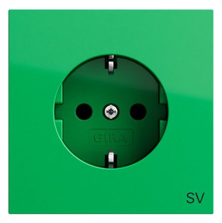 GIRA 4188707 SCHUKO-Steckdose SV Flächenschalter Grün