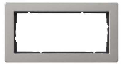 GIRA 100233 Abdeckrahmen 2f o.Mittelsteg E2 Edelstahl