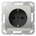 GIRA 4170600 SCHUKO-Steckdose LED-Leu.+ Shutter System 55 Edelstahl (lackiert)
