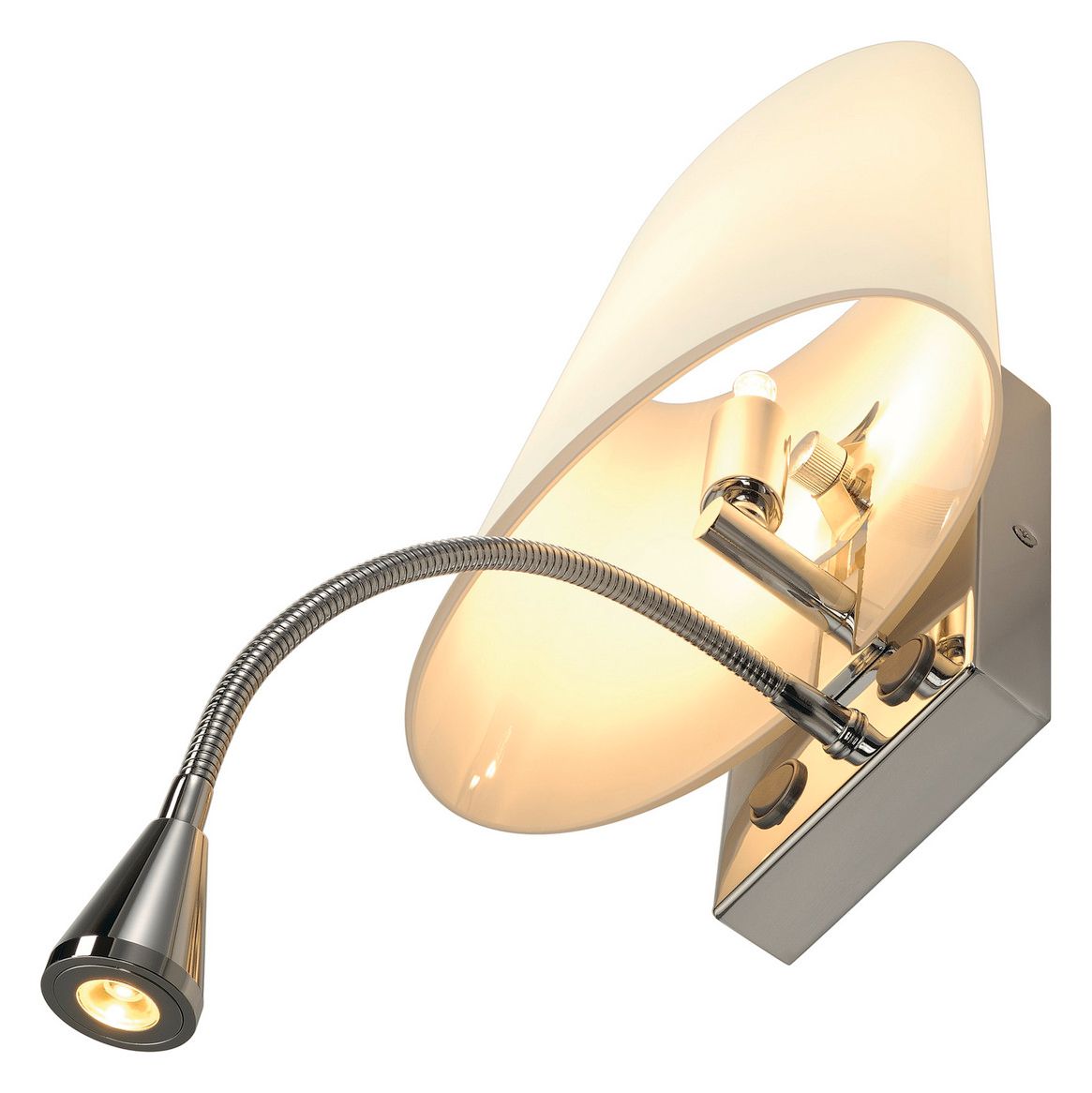 SLV 149452 COUPA FLEXLED Wandleuchte chrom Glas satin 1xG9 max.40W 3W LED