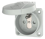 Mennekes 11180 Anbaudose SCHUKO grau 16A 2p+PE 230V IP44 franz. m.Klappdeckel