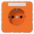 Jung CD1520NBFNAO SCHUKO Steckdose o.Kralle Schriftfeld bruchsicher orange